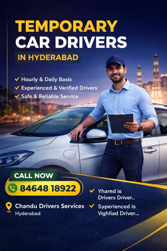 Temporary car drivers in Hyderabad – Chandu Drivers Services