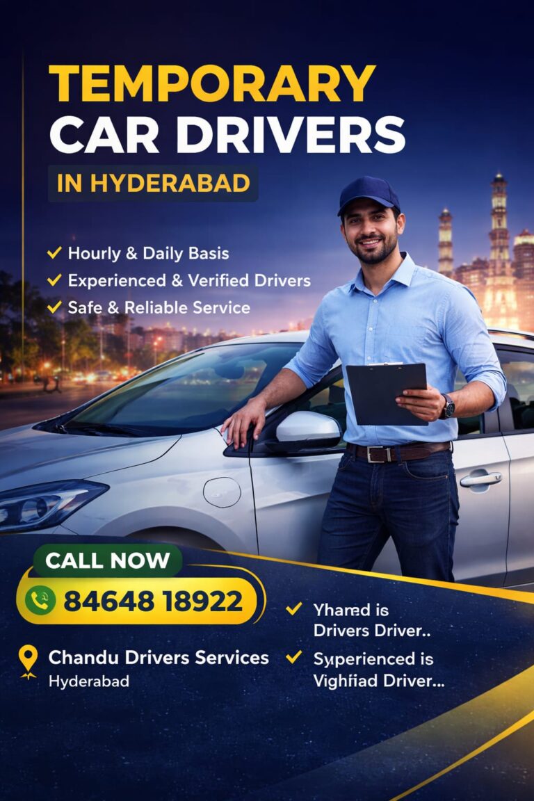 Temporary car drivers in Hyderabad – Chandu Drivers Services