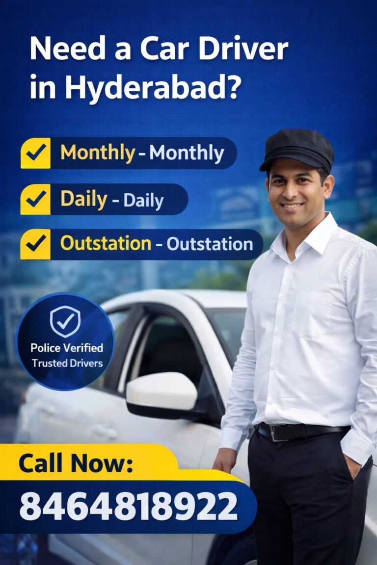monthly car driver in Hyderabad