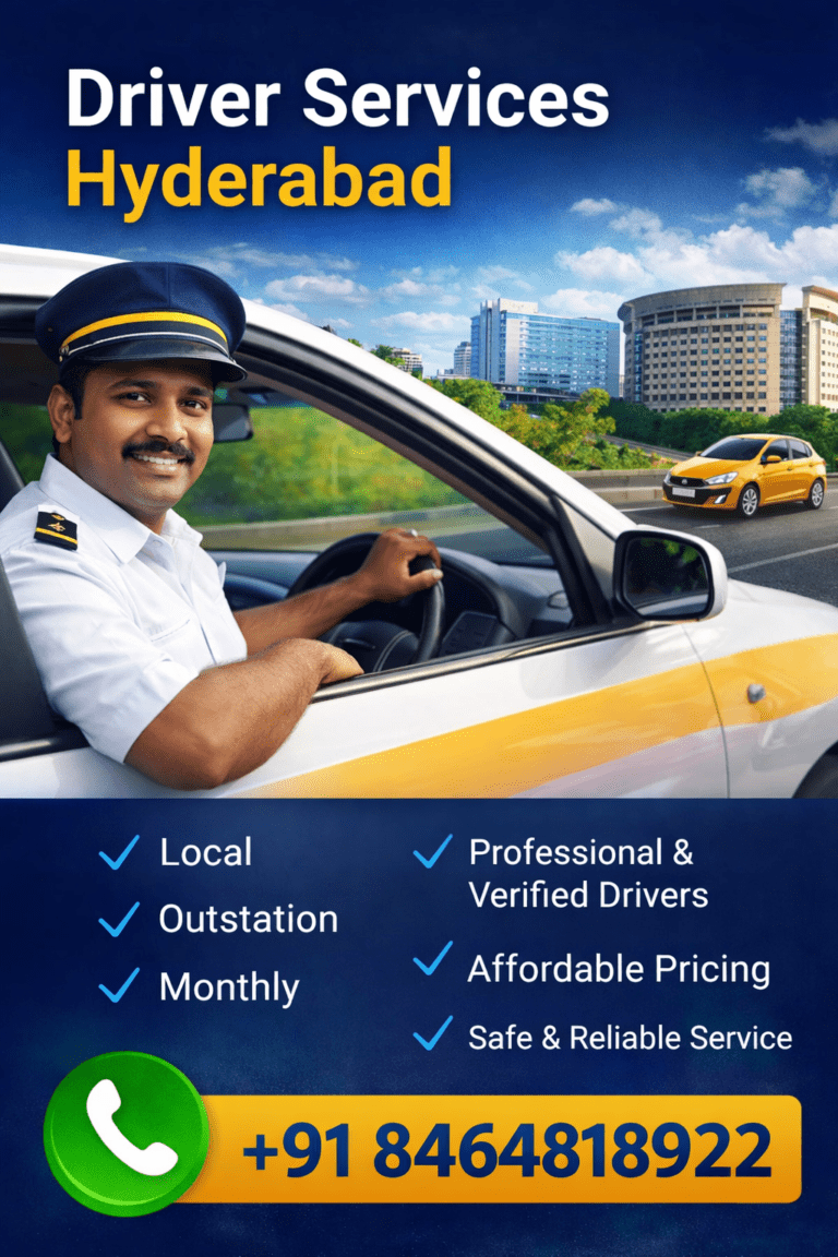 Verified car driver services in Financial District Hyderabad - 24/7 Chauffeurs near me