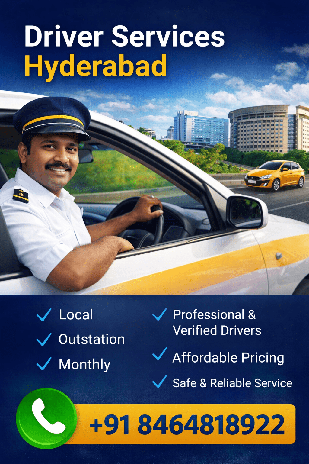 Professional Car Driver Services in Kokapet Hyderabad