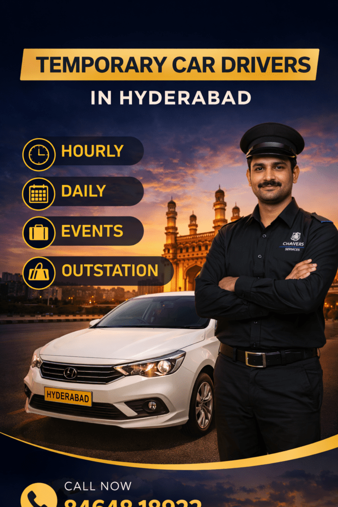 Professional car driver services in Kondapur, Hyderabad