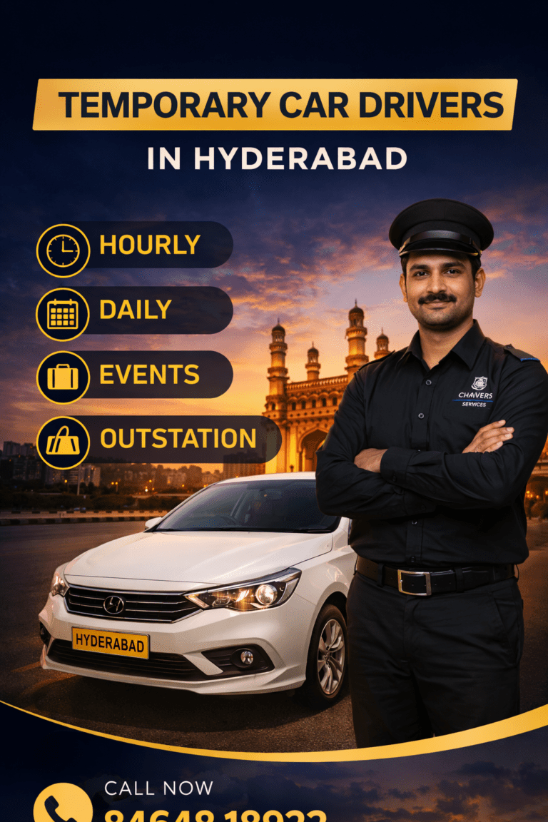Professional car driver services in Kondapur, Hyderabad
